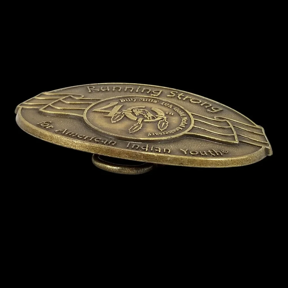 Billy Mills 40 Anniversary Running Strong for American‎ Indian Youth Belt Buckle